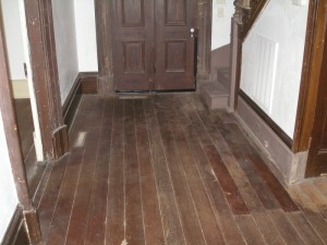 hallway area restoration heart pine floor